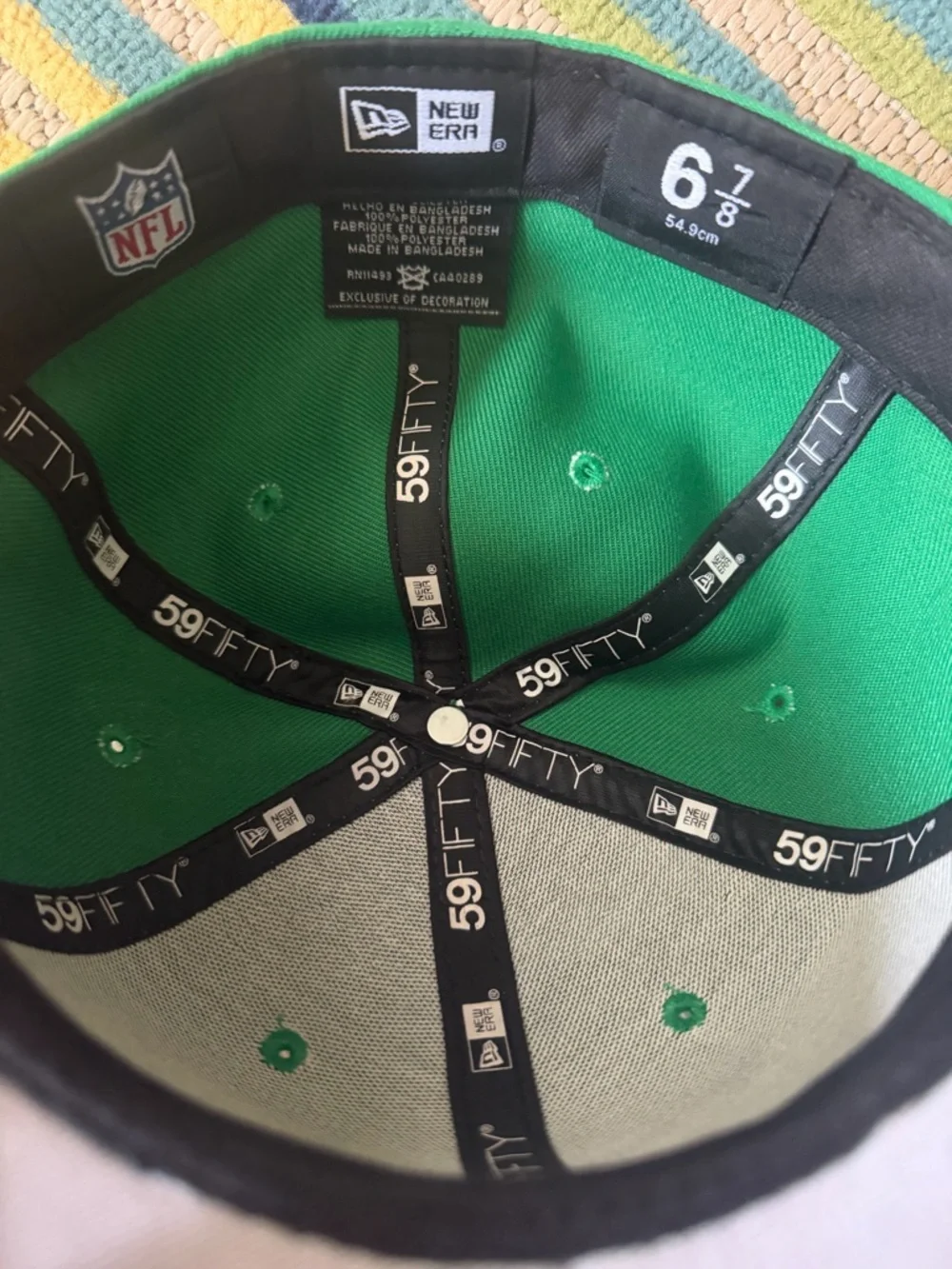Youth Philadelphia Eagle Embroidered Kelly Green Fitted Hat